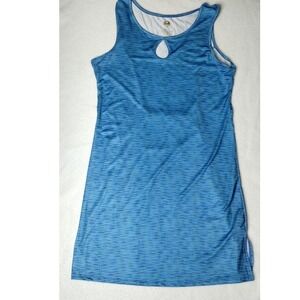 Paradise Bay Blue Sleeveless‎ Dress Keyhole Neck Casual Athleisure Size M